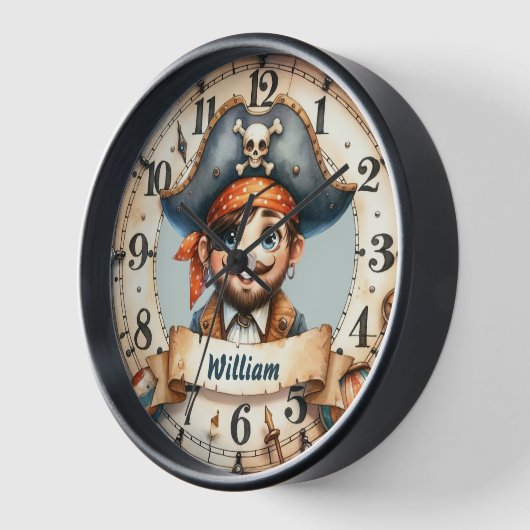 Ahoy Time! Pirate Adventure Wall Clock (Hoek)