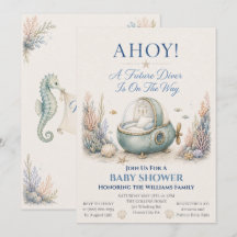 AHOY! Toekomstige Duiker Baby Shower Uitnodiging m