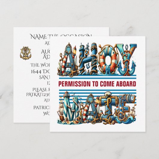 AHOY TOESTEMMING AAN BOORD KAART (Voorkant / Achterkant)