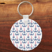 Ahoy Vintage Anker patroon. Sleutelhanger (Voorkant)
