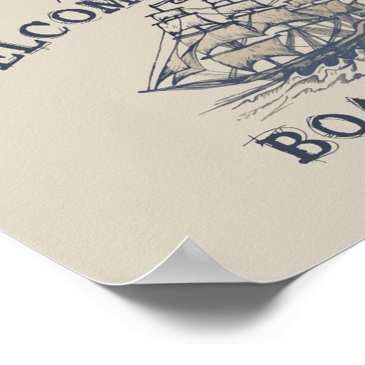 Ahoy. Welkom aan boord Aangepaste  Nautical Poster (Hoek)