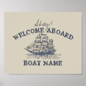 Ahoy. Welkom aan boord Aangepaste  Nautical Poster (Voorkant)