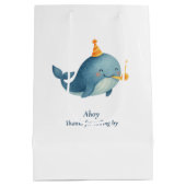 Ahoy Whale Bedankt Cadeautas | nautische verjaarda (Achterkant)