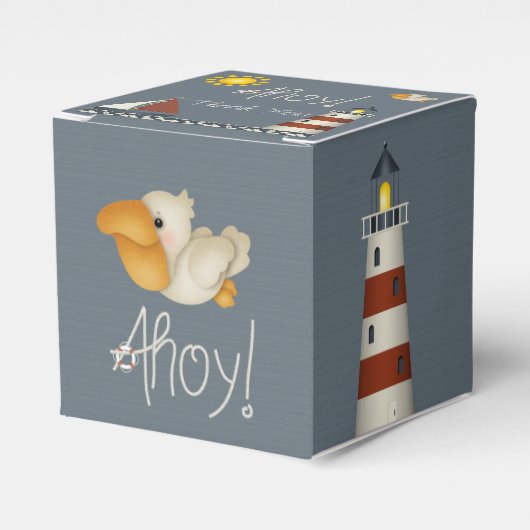 Ahoy Zeilboot & Vuurtoren Dank u Bedankdoosjes (Voorkant Zijde)