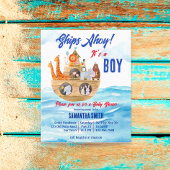 Ahoy's een jongen Noahs Ark baby shower nodigt uit