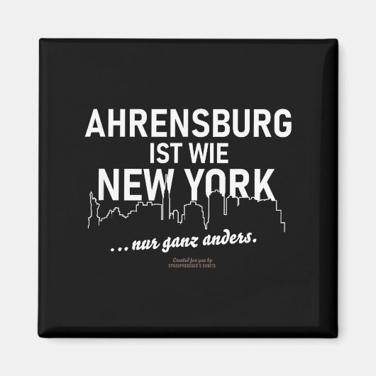Ahrensburg is als New York  Magneet (Voorkant)