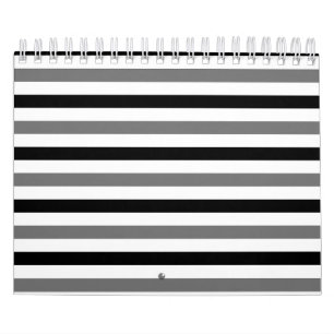 Ahs zwart-wit streepjes design  kalender