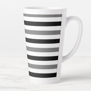 Ahs zwart-wit streepjes design latte mok