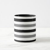 Ahs zwart-wit streepjes design mok (Midden)