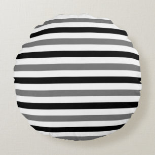 Ahs zwart-wit streepjes design rond kussen