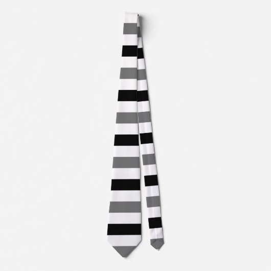 Ahs zwart-wit streepjes design stropdas (Voorkant)