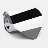 Ahs zwart-wit streepjes design stropdas (Opgerold)