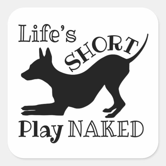 AHT "Life's Short"-Stickers Vierkante Sticker (Voorkant)