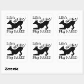 AHT "Life's Short"-Stickers Vierkante Sticker (Vel)