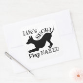 AHT "Life's Short"-Stickers Vierkante Sticker (Envelop)