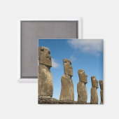 Ahu Akivi, Rapa Nui, Paaseiland, Chili 2 Magneet (Voorkant / Achterkant)