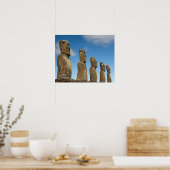 Ahu Akivi, Rapa Nui, Paaseiland, Chili 2 Poster (Keuken)