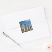 Ahu Akivi, Rapa Nui, Paaseiland, Chili 2 Vierkante Sticker (Envelop)