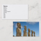 Ahu Akivi, Rapa Nui, Paaseiland, Chili 2 Visitekaartje (Voorkant / Achterkant)