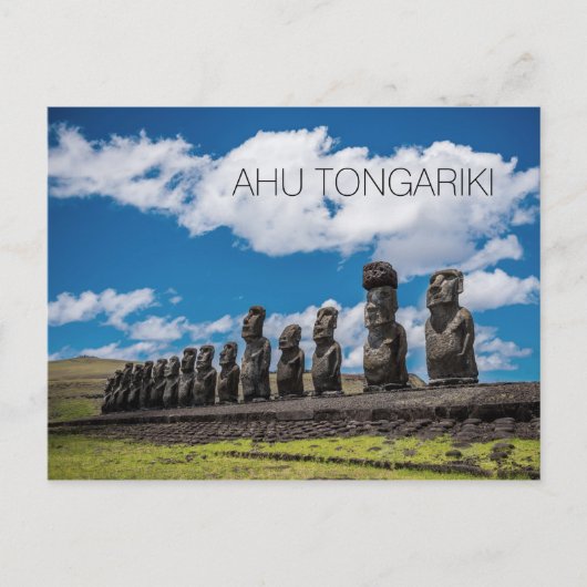 Ahu Tongariki, Rapa Nui, Easter Briefkaart (Voorkant)