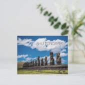 Ahu Tongariki, Rapa Nui, Easter Briefkaart (Staand voorkant)