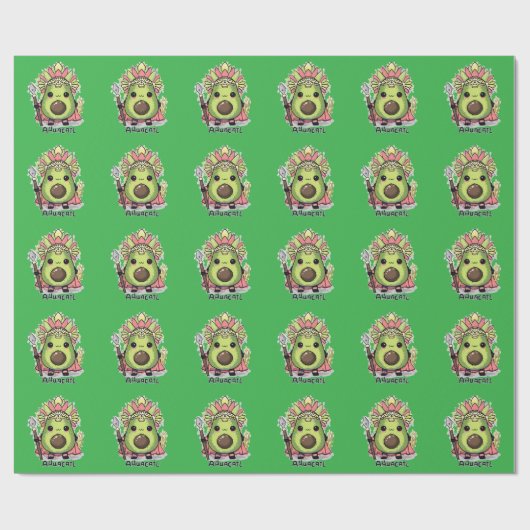 Ahuacatl Aztec Warrior Avocado Cadeaupapier (Vlak)