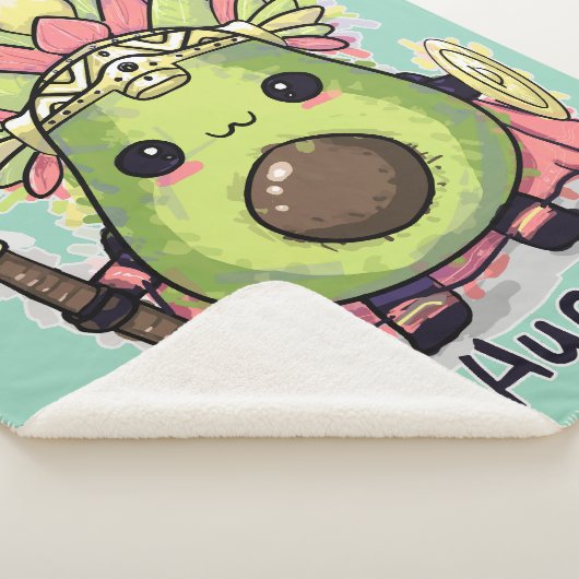 Ahuacatl Aztec Warrior Avocado Sherpa Deken (3/4)