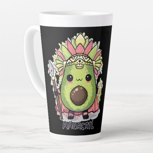 Ahuacatl Azteekse Krijger Avocado Latte Mok (Linkerhoek)