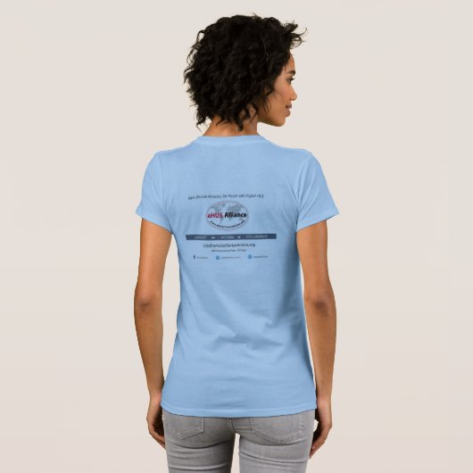 aHUS Awareness Day T Shirt (vrouwen) (Achterkant volledig)