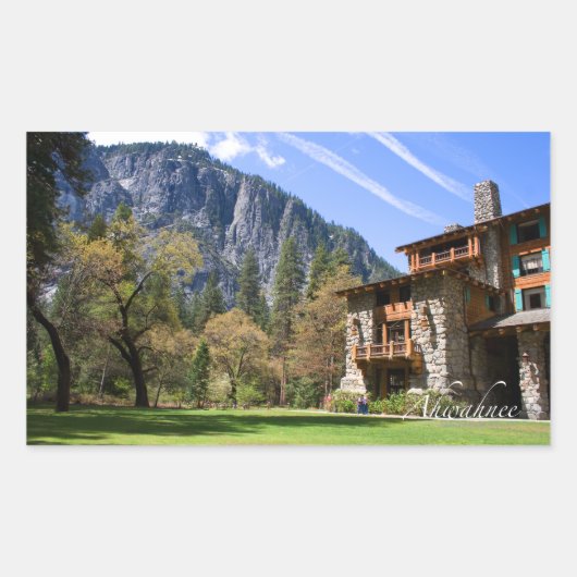 Ahwahnee-foto Rechthoekige Sticker (Voorkant)