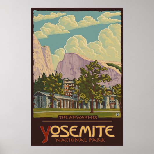 Ahwahnee Lodge - Yosemite Nat'l Park Reisposter Poster (Voorkant)