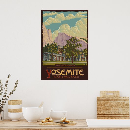 Ahwahnee Lodge - Yosemite Nat'l Park Reisposter Poster (Keuken)