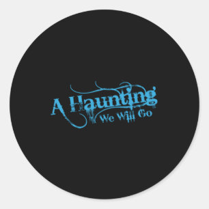 AHWWG Blauwe Logo Zwarte Achtergrond (1 duim Logo) Ronde Sticker