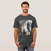 AI生成ネコ02「いいえ」 T-SHIRT (Voorkant volledig)