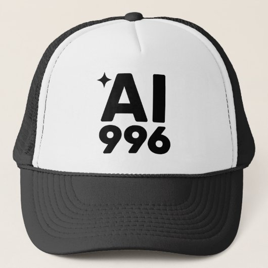 AI 996™ Trucker Hat Pet (Voorkant)