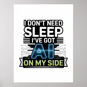AI Aan Mijn Kant – Grappige Tech Quote Poster