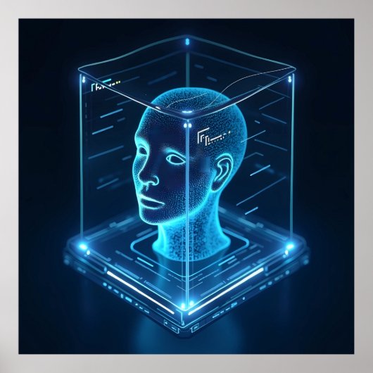 "AI-aangedreven gezichtsherkenning Poster (Voorkant)