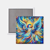 AI Abstract Illusionisme Engel Expressionistisch E Magneet (Voorkant / Achterkant)