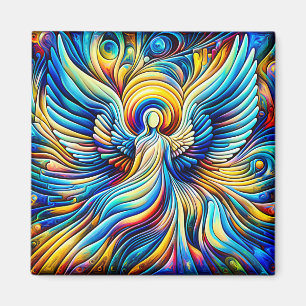 AI Abstract Illusionisme Engel Expressionistisch E Magneet