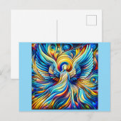 AI Abstracte Illusionisme Engel Expressionistisch  Briefkaart (Voorkant / Achterkant)