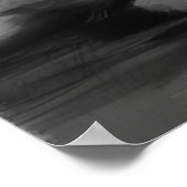 AI-Afbeelding, houtskoolschets. Leuke kitten Poster (Hoek)