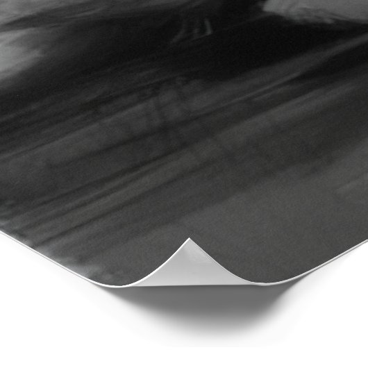 AI-Afbeelding, houtskoolschets. Leuke kitten Poster (Hoek)