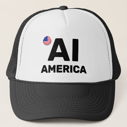 AI America™ Trucker Hoed Pet (Voorkant)