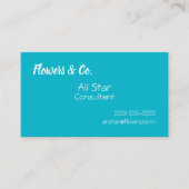 Ai Aqua Blauwgroen vaste Visitekaartjes (Voorkant)