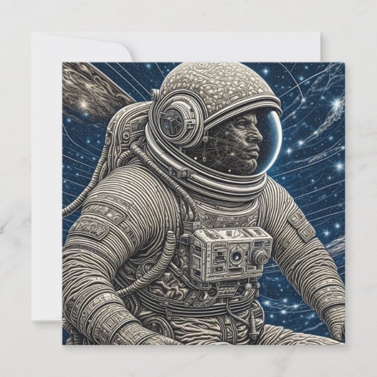 Ai Art Astronaut in de ruimte (Voorkant)