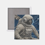 Ai Art Astronaut in de ruimte Magneet (Voorkant / Achterkant)