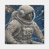 Ai Art Astronaut in de ruimte Magneet (Voorkant)