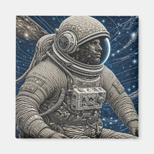 Ai Art Astronaut in de ruimte Magneet