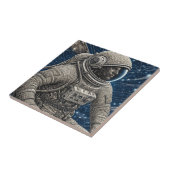 Ai Art Astronaut in de ruimte Tegeltje (Zijkant)
