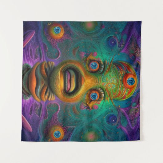 AI Art Bitcoin Crypto NFT Art Wandkleed (Voorkant (horizontaal))